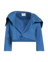 Atelier Legora Woman Blazer Blue Size 6 Viscose, Polyamide, Polyester, Elastane