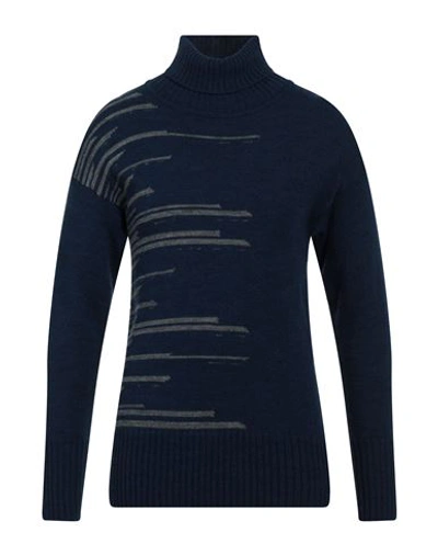 Yoon Man Turtleneck Navy Size 42 Acrylic, Virgin Wool, Alpaca Wool, Viscose In Navy Blue