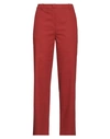 Eleventy Woman Pants Rust Size 2 Cotton, Elastane In Red