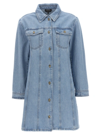 APC ALPINE DRESSES LIGHT BLUE