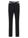 ATTICO BELT DETAIL TROUSERS PANTS BLACK