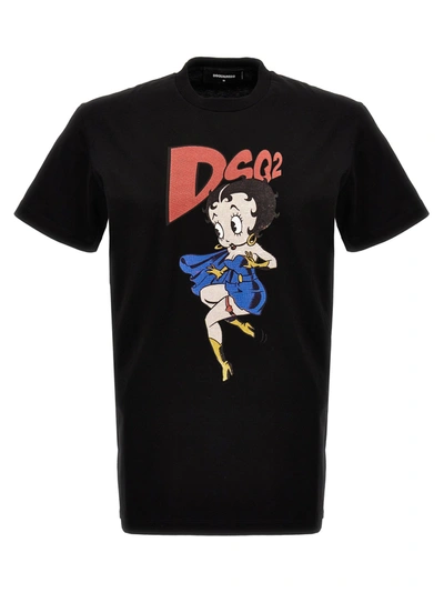 Dsquared2 Betty Boop Graphic-print T-shirt In Black