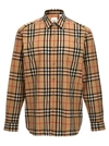 BURBERRY CHECK SHIRT SHIRT, BLOUSE BEIGE