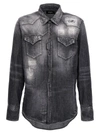 DSQUARED2 CLASSIC WESTERN SHIRT, BLOUSE GRAY