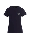 Apc A.p.c. Women Organic Cotton T-shirt With Logo Embroidery