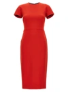 VICTORIA BECKHAM FITTED T-SHIRT DRESSES RED