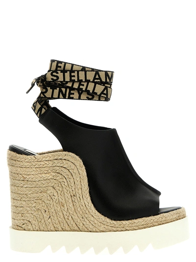 STELLA MCCARTNEY GAIA WEDGES BLACK