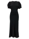 Victoria Beckham Gathered Waist Viscose Dress
