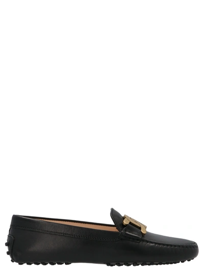 Tod's Gommino Catena Shoes In Black