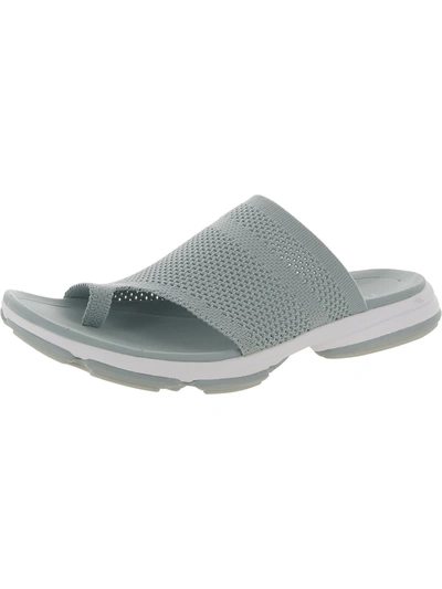 Ryka Desi Womens Knit Toe Loop Slide Sandals In Grey