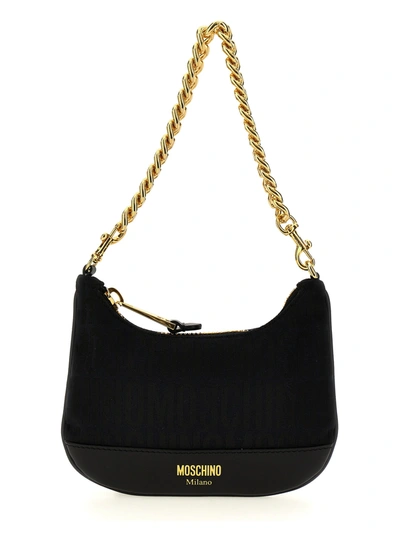 Moschino Logo Hand Bags Black