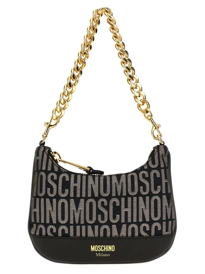 Moschino Logo Hand Bags Black