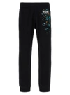 MOSCHINO LOGO PRINT JOGGERS PANTS BLACK