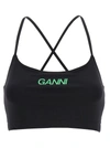 Ganni Logo-print Active Strap Top