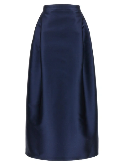 Alberta Ferretti Mikado Skirts Blue In Azul