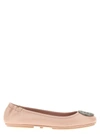 Tory Burch Minnie Pavé Leather Ballerina Shoes