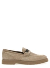 Brunello Cucinelli Crystal-embellished Penny Loafer Light Grey
