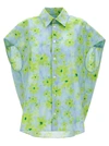 Marni Parade Poplin Short Sleeve Shirt Aquamarine