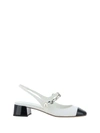 Miu Miu Chain Strap Slingback Cap Toe Pump