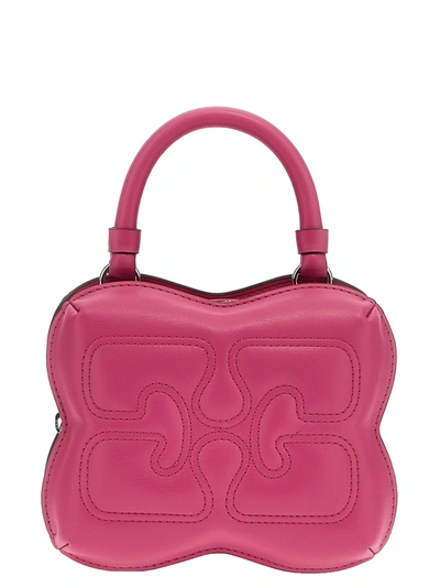 Ganni Butterfly Small Crossbody -  - Leather - Pink