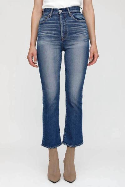 Moussy Otis Flare High Jean In Blu In Blue