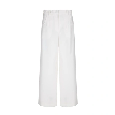 Lvir Wide Wool Casual Pants In White