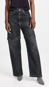 Agolde Risha Zip Utility In Grey