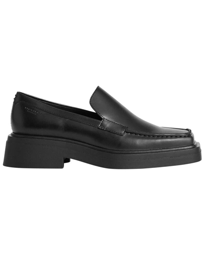 Vagabond Shoemakers Eyra Leather & Haircalf Loafer In Black