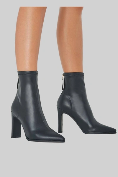 Billini Janelle Black Pointed-toe Mid-calf High Heel Boots