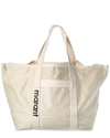 Isabel Marant Warden Canvas Tote In White