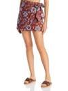 FAITHFULL THE BRAND LA BAMBA WOMENS COTTON MINI WRAP SKIRT