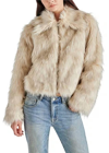Steve Madden Juniper Faux Fur Coat In White
