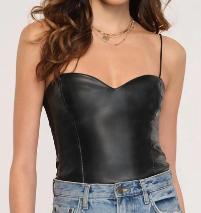 Heartloom Simi Faux Leather Cami In Black