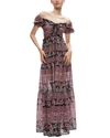 Alice And Olivia Andrea Tiered Maxi Dress In Black
