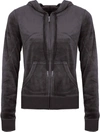 JUICY COUTURE BORN TO BE GLAMOROUS ROBERTSON HOODIE IN DARK GREY