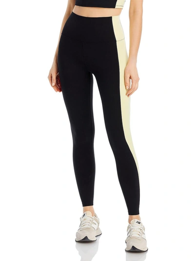 P.e Nation Womens Running Workout Athletic Leggings In Black