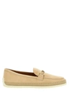 TOD'S SUEDE LOAFERS BEIGE