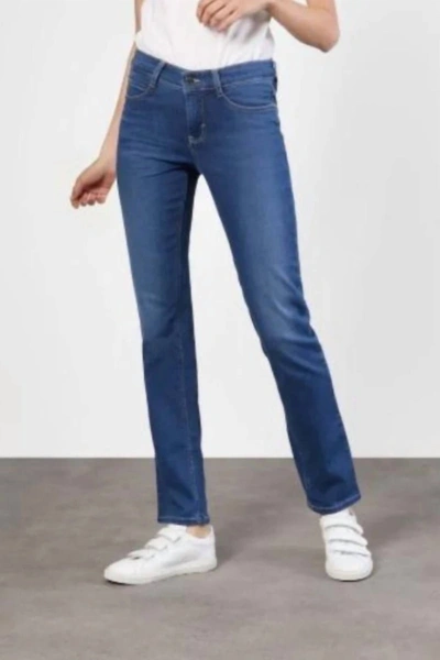 Mac Dream Straight Jeans In Mid Blue Authentic