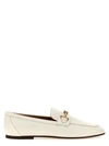 TOD'S T RING DETAIL LOAFERS WHITE