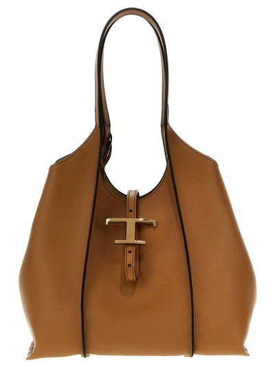 Tod's T Timeless Tote Bag Brown