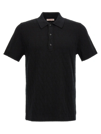 VALENTINO TOILE ICONOGRAPHE POLO BLACK