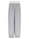 ALEXANDER WANG VISIBLE SLIP JOGGERS PANTS GRAY