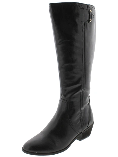 Dr. Scholl's Shoes Brilliance Womens Stretch Knee High Riding Boots In Black