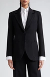Victoria Beckham Patch Pocket Wool Blend Blazer In Black