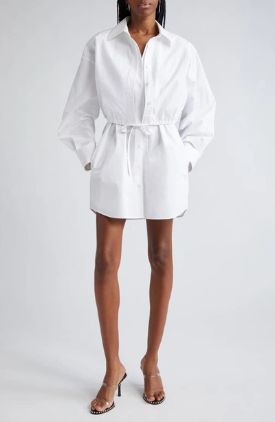 Alexander Wang Layered Cotton Shirtdress In White