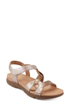Easy Spirit Minny Strappy Sandal In Rose Gold Multi Leather