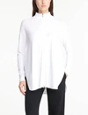 Sarah Pacini Lightweight Knit Long Full Zip Cardigan In White In White