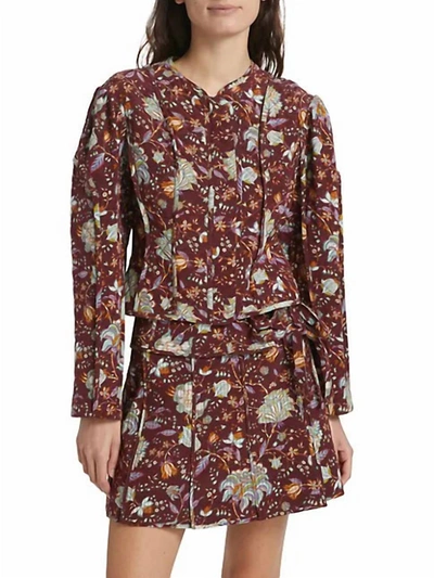 Ulla Johnson Esti Floral-print Quilted Silk Jacket In Multi