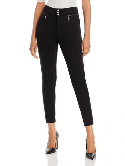 T Tahari Womens Slim Fit Cropped Skinny Pants In Black