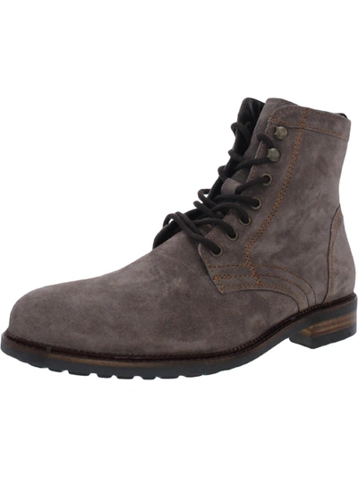 Dr. Scholl's Shoes Calvary Mens Suede Zipper Ankle Boots In Grey